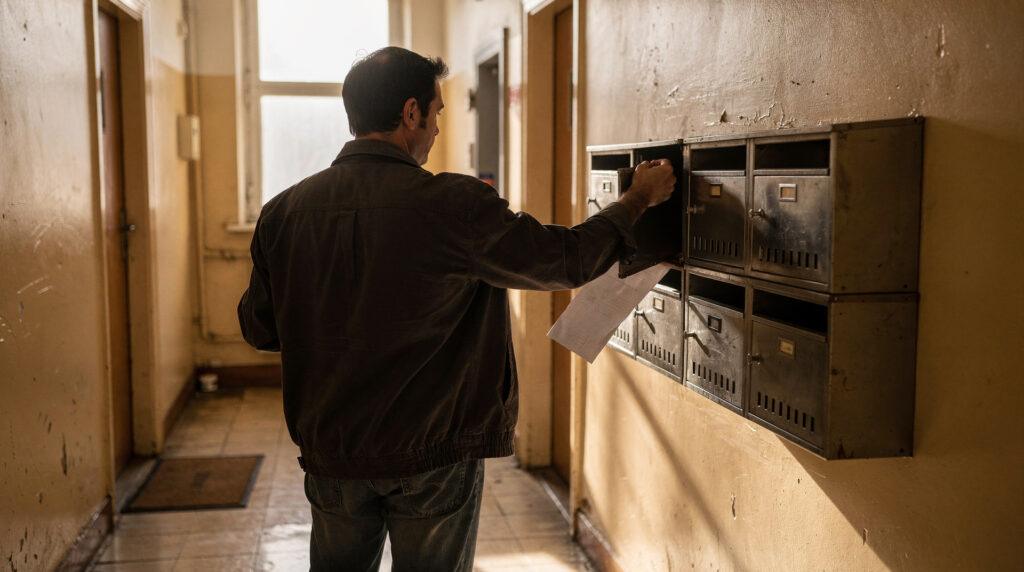 Avis de contravention dans une boîte aux lettres