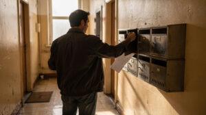 Avis de contravention dans une boîte aux lettres