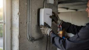 Installation d'une borne de recharge murale dans un garage particulier